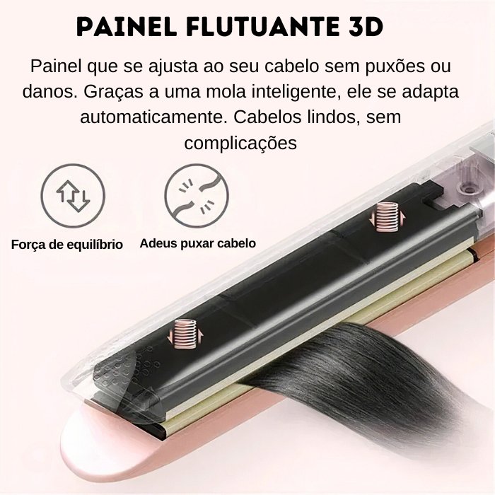 Mini Escova Modeladora 3 em 1 + Case de Brinde - Elegancia Santa